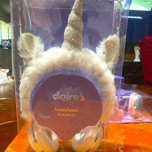 Claire’s unicorn headphones. Great birthday gifts or Christmas gifts.